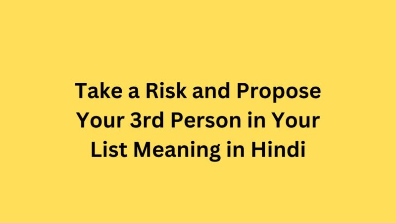 take-a-risk-and-propose-your-3rd-person-in-your-list-meaning-in-hindi