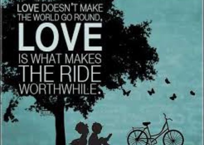Love Doesn't Make the World Go Round Love is What Makes the Ride Worthwhile Meaning in Hindi