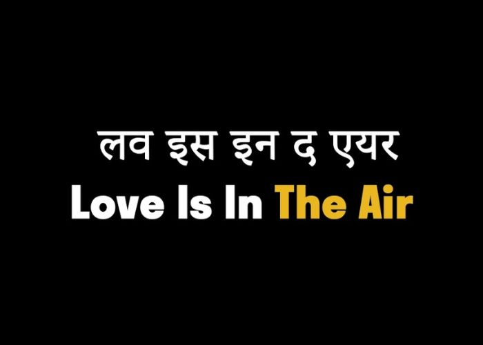 love is in the air meaning in hindi