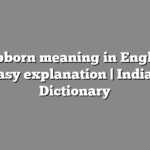 Stubborn meaning in English | Easy explanation | Indian Dictionary