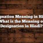 Designation Meaning in Hindi – What is the Meaning of Designation in Hindi?