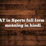 GOAT in Sports full form and meaning in hindi