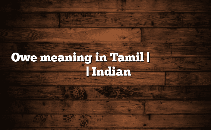 Owe meaning in Tamil | தமிழில் எளிதான அர்த்தம் | Indian அகராதி